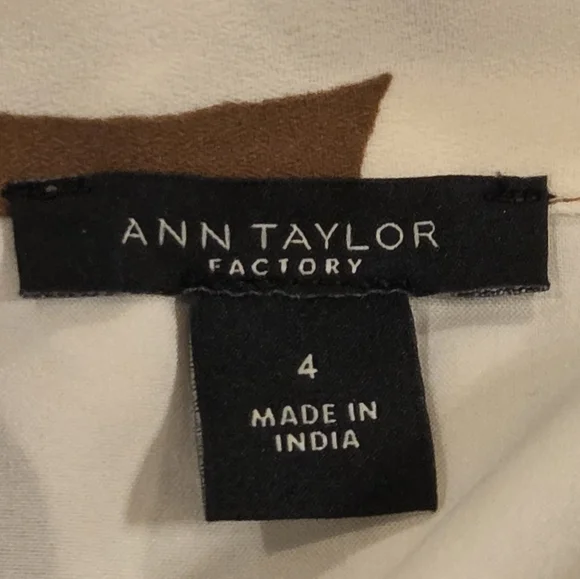 Ann Taylor Brown and Cream Floral Midi Skirt - Picture 2 of 3